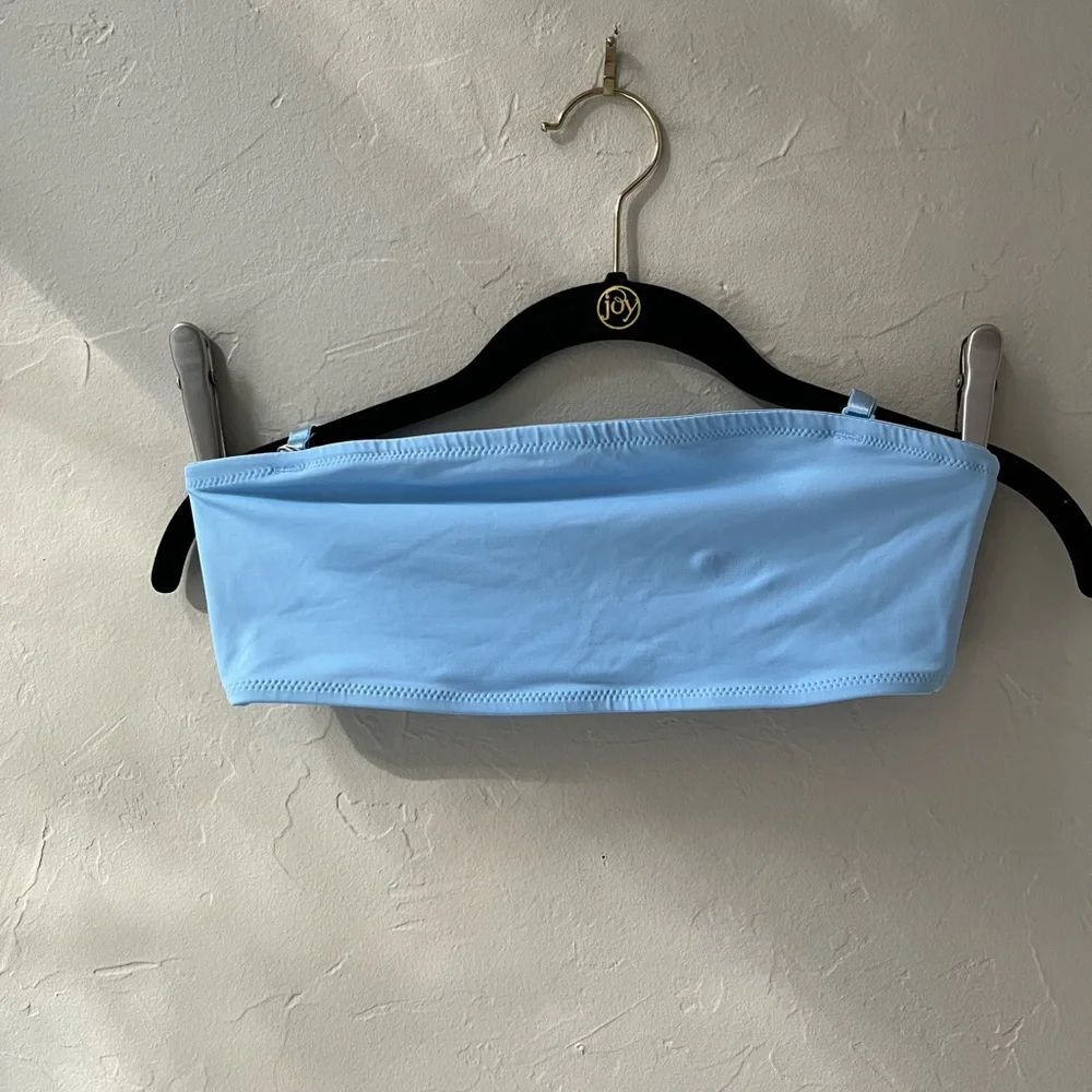🩵SKIMS SWIM STRAPLESS BANDEAU BIKINI TOP IN IRIS BLUE S
